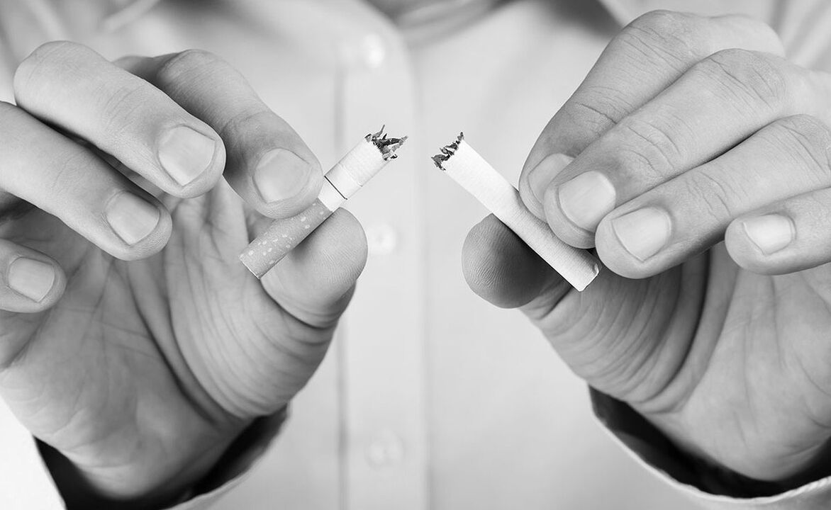 Refusal of smoking with prostatitis